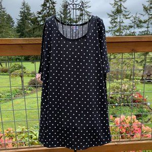 LuLaRoe Perfect Black with White Polka Dots Tunic